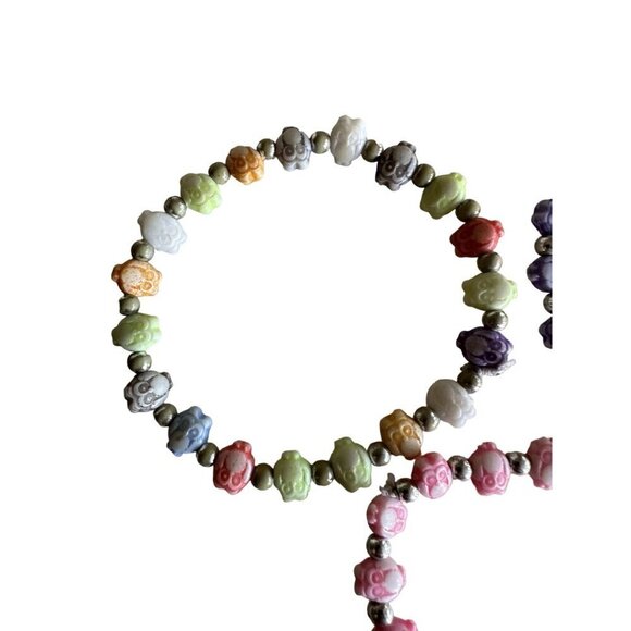 Beaded Stretch Bracelets - Set Of 3 - Multicolor - Picture 4 of 4